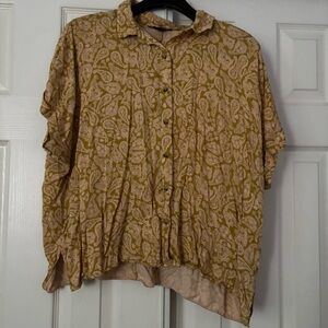 Forever 21 Olive Paisley Shirt